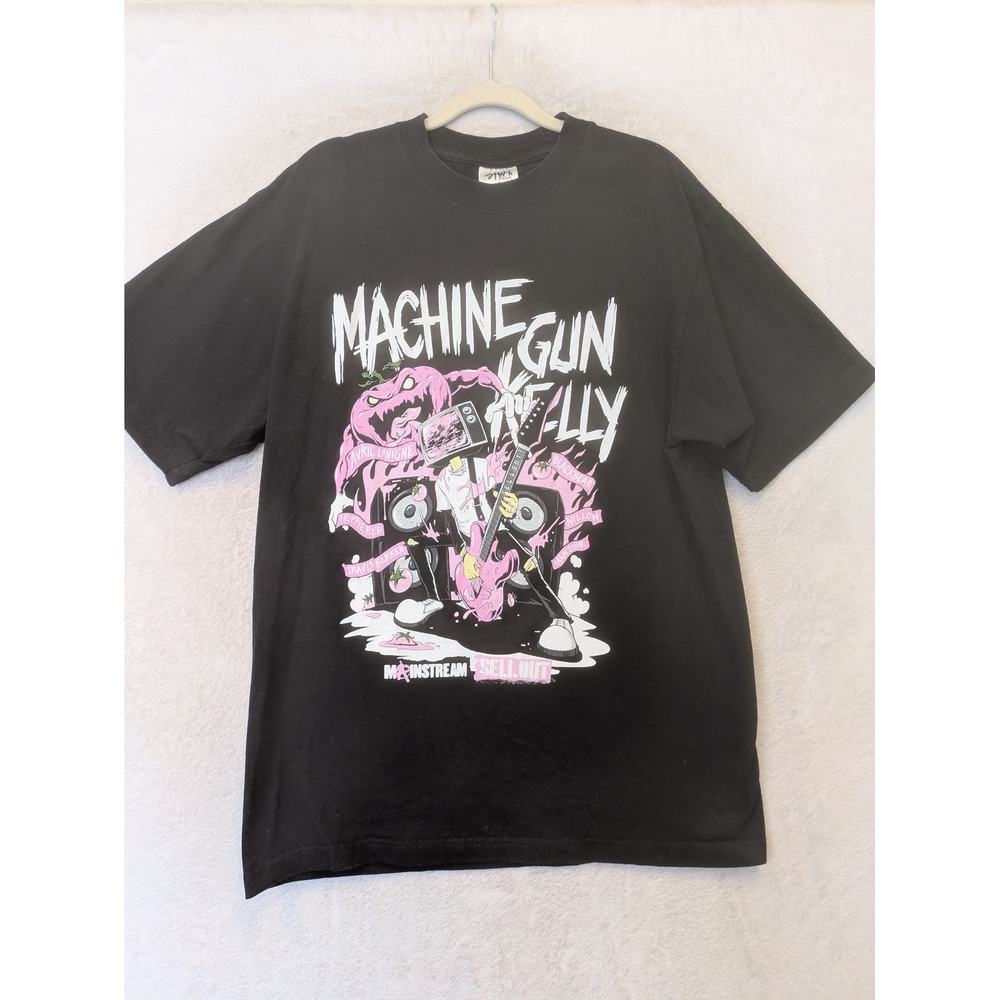 Shaka Wear Machine Gun Kelly T-Shirt Men's L Black Mainstream Sellout Tour 2022
